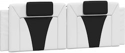vidaXL Kopfstütze für Bett mit Leder Weiß und S...