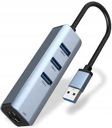Zenwire USB Hub 3 Θυρών (USB-A) + LAN 1022000739 Zenwire USB Hub 3 Θυρών (USB-A) + LAN 1022000739
