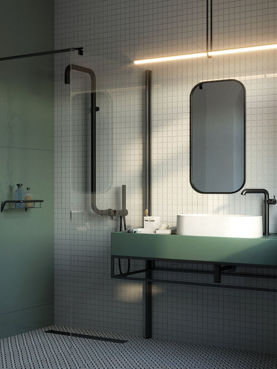 Deante Wall Mounted Bathroom Shelf Metallic Black