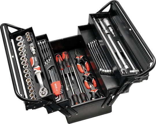 Yato Multi-Compartment Suitcase with 62 Tools