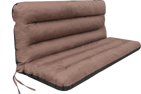 Αδιάβροχο Μαξιλάρι Κούνιας Κήπου με Πλάτη Ania Dark Brown