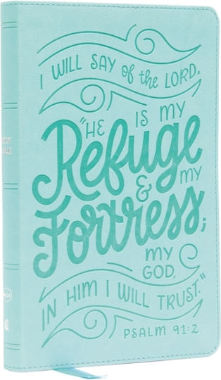 Nkjv, Thinline Youth Edition Bible, Verse Art Cover Collection, Turquoise Leathersoft, Red Letter, Comfort Print