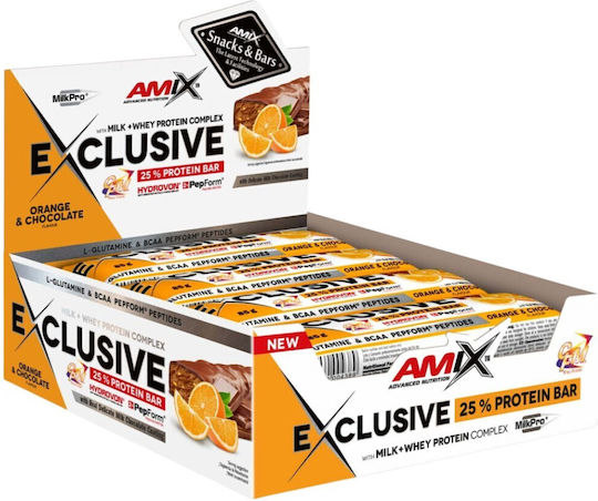 Amix Exclusive Блокчета Протеин с Вкус Chocolate and orange 12x85гр