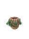 Espiel Tabletop Wicker Lantern Beige 27cm