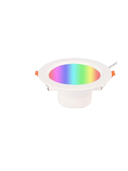 SmartWise Χωνευτό Σποτ με Ενσωματωμένο LED RGBW Λευκό 9.5x9.5εκ. 1τμχ