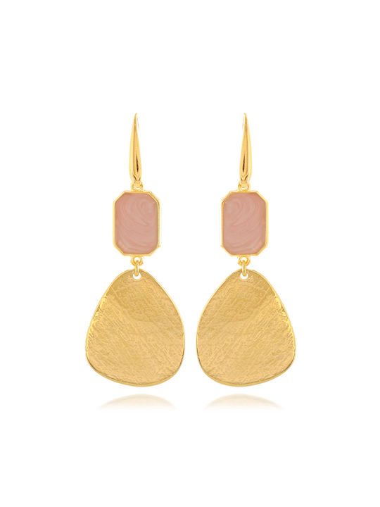 Angelo Barreta Earrings Pendants Gold Plated Nude