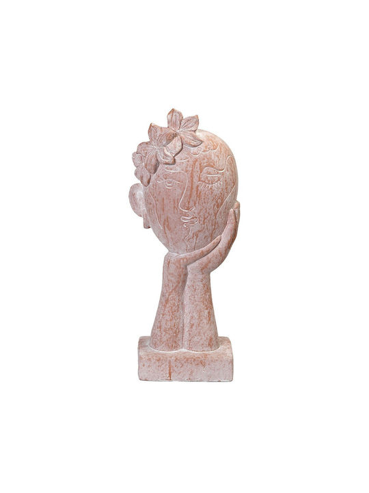 Decorative Figure Face Salmon 20x15x49cm