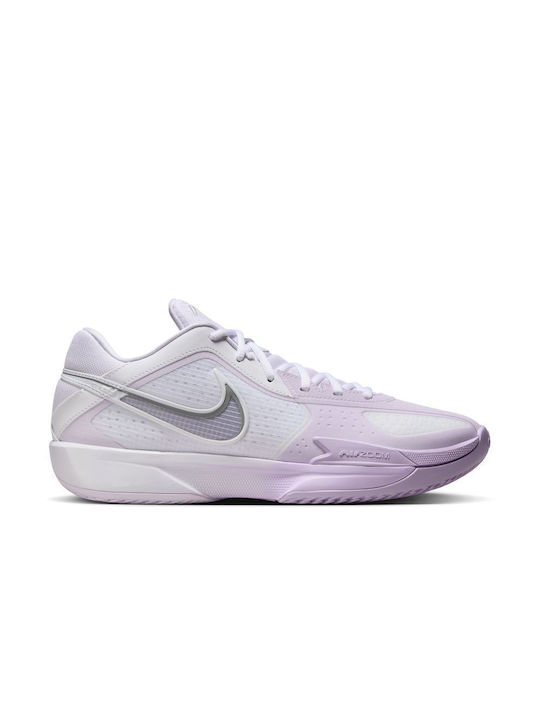 Nike G.T. Cut Cross Χαμηλά Μπασκετικά Παπούτσια Λευκό / Barely Grape / Pink Foam / Light Smoke Grey