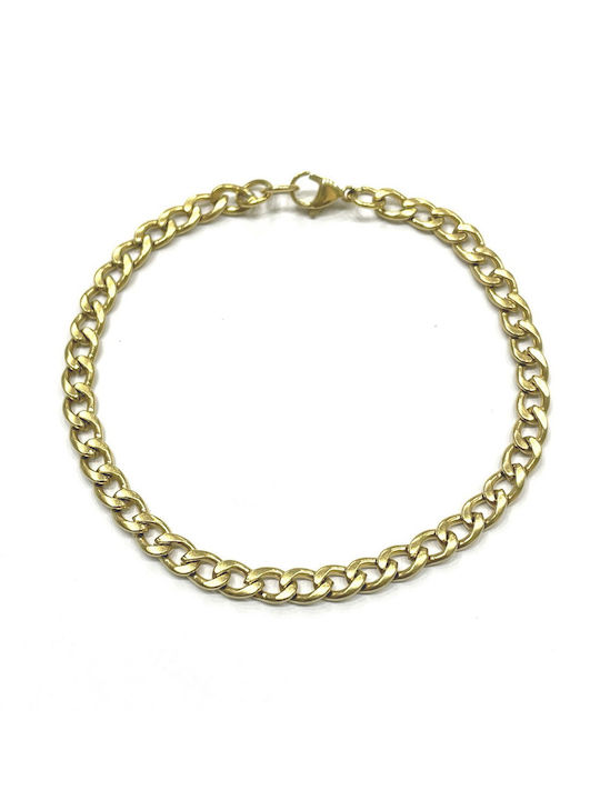 Kostibas Fashion Bracelet Anklet made of Steel Gold Plated