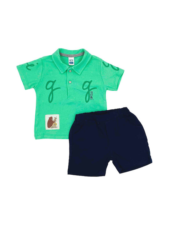 Angelbox Kids Set with Shorts Summer 2pcs green-blue