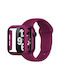 Plastic Case in Burgundy color for Apple Watch Series 7 41mm