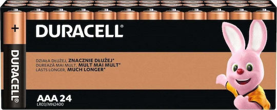 Duracell Αλκαλικές Μπαταρίες AAA 1.5V 24τμχ