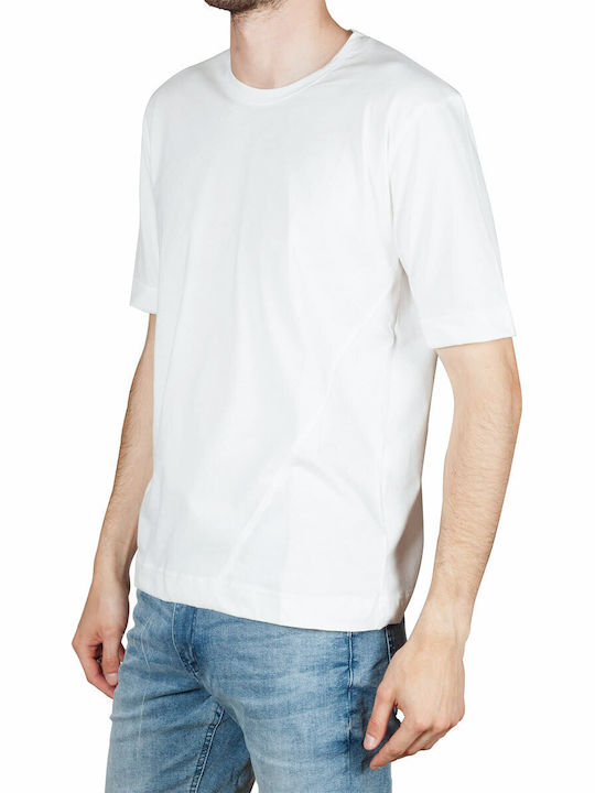 Emanuel Navaro T-shirt Bărbătesc cu Mânecă Scurtă Alb