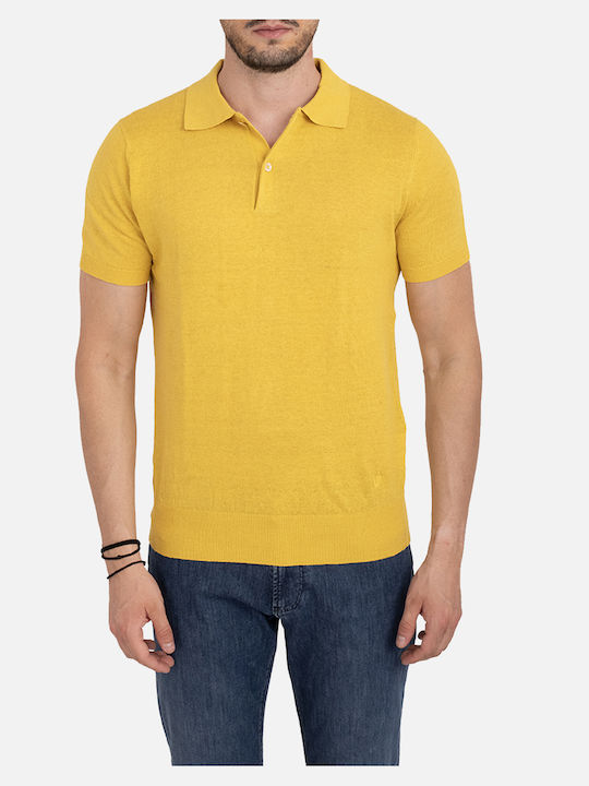 Conte Of Florence Ανδρική Μπλούζα Κοντομάνικη Polo Yellow