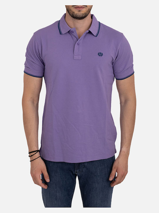 Ascott Bluza pentru bărbați cu mâneci scurte Polo Purple
