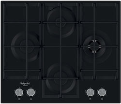 Hotpoint-Ariston HAGS 62F/BK Plită pe Gaz Lichefiat Autonomă 59.6x51εκ.