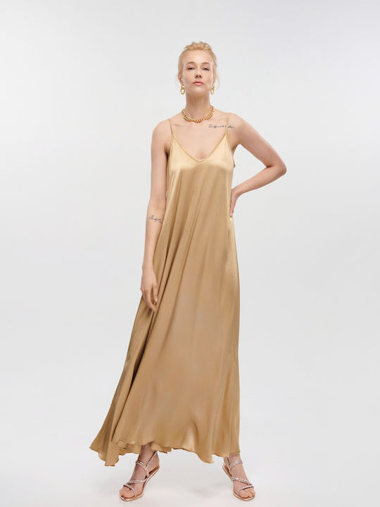 La Liberta Maxi Φόρεμα Χρυσό