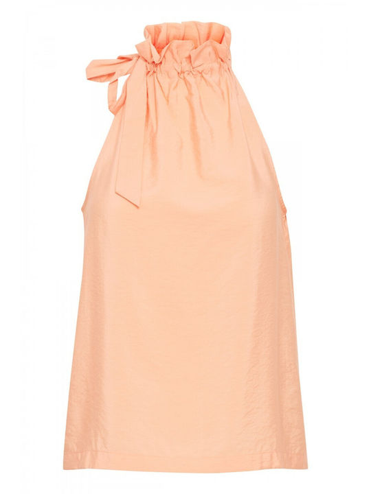 Fransa Women's Blouse Sleeveless Orange