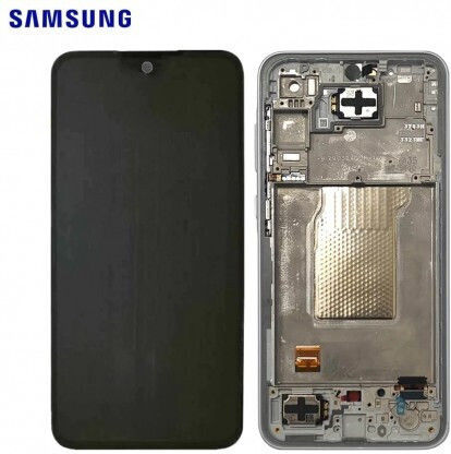Екран със Сензорен Механизъм и Рамка за Samsung Galaxy A35 5G (Светлосин)