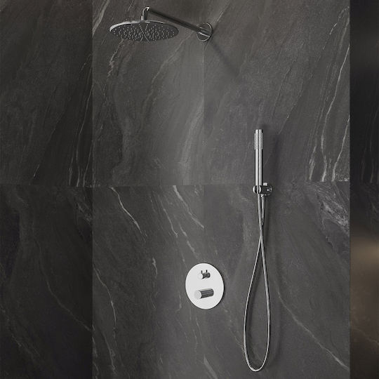 Karag Joan για Ντουζιέρα 2 Εξόδων Inox Ασημί