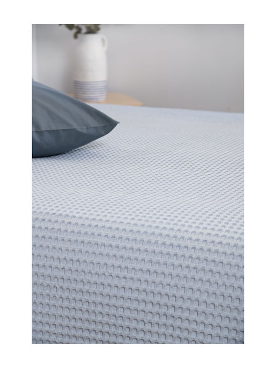 Naf Naf Waffle Κουβέρτα Πικέ Μονή 160x240εκ. Μπλε