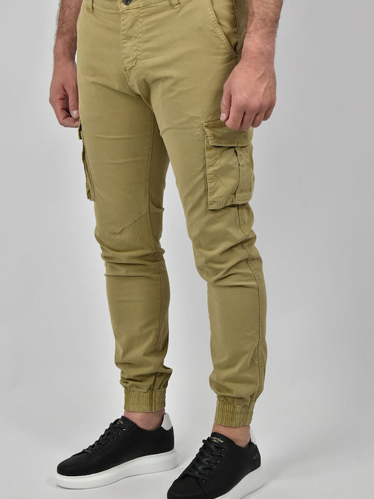 Urbane Fashion Pantaloni pentru bărbați Cargo cu Croială Slim Beige