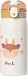 Kids Water Bottle Stainless Steel with Screw Cap Deer 500ml