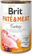 Brit Pate & Meat Wet Food Dogs in Cans with Meat, Turkey, Chicken, Liver and Salmon Grain-Free 400gr