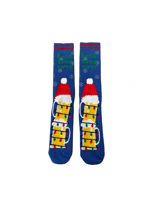 D122 Women's Christmas Socks BLUE