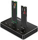 Qoltec Docking Station for 2 Hard Drives PCIe/SATA M.2 (2230)" / M.2 (2242)" / M.2 (2260)" / M.2 (2280)" with Connection USB-C (52274)