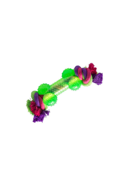 Pet Interest Plastic Bone Toy for Puppy Green 1pcs