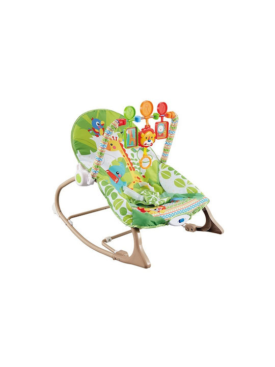 Electric Baby Relax 2 in 1 Ζούγκλα with Music and Vibration Green for Child up to 18kg