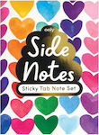 Set Sticky Notes Rainbow Hearts