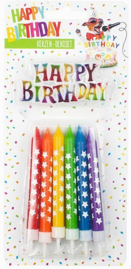 Trend Κερια Πλαστικη Βαση Rainbow Fun 12τεμ