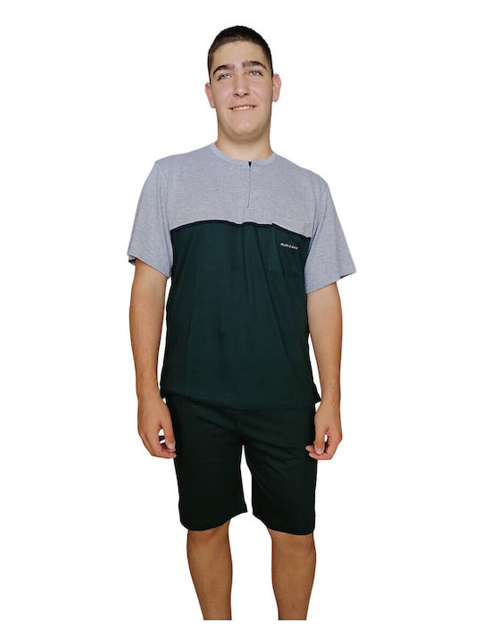 Herren Baumwoll-Pyjama-Set 3-teilig Odyssey S24-py-2813 245 - Cypress
