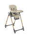 Kikka Boo Olive Foldable Highchair & Leatherette Seat Beige