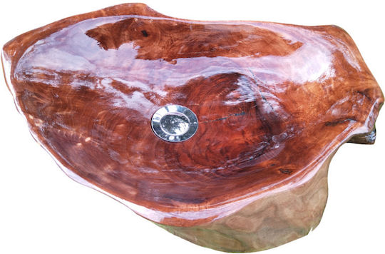Sanitec Natura 443e Надеждна мивка Дърво 55x32cm Wooden