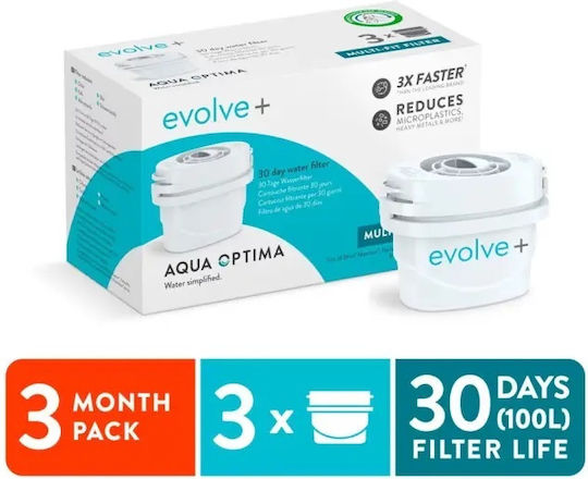 Aqua Optima Резервен филтър за вода за кана Evolve+ 3бр