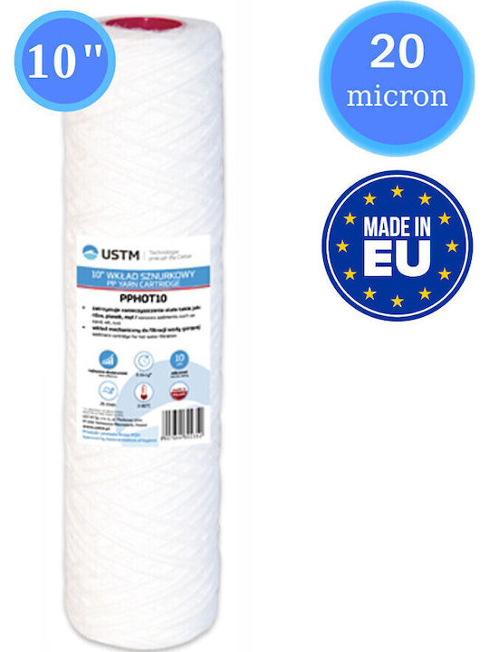 USTM Water Filter Replacement Under Sink / Central Water Filtration System 10" PP20 20 μm