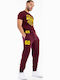 Παντελόνι Φόρμας με Λάστιχο Oxblood/yellow