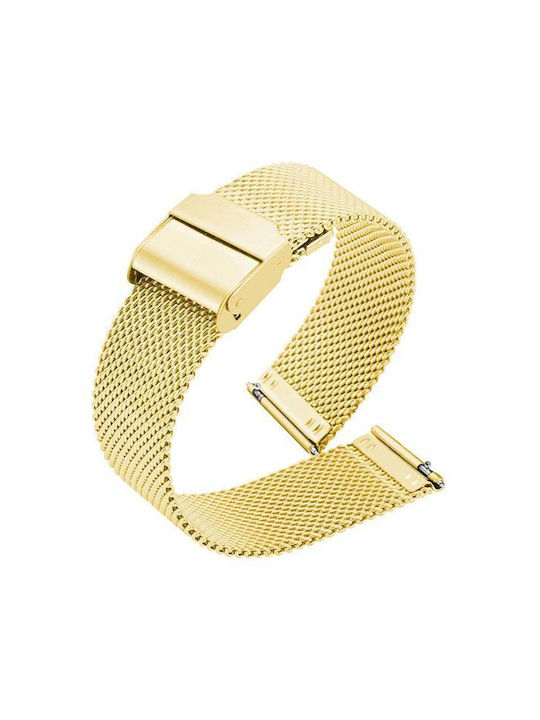 Universal Metal Watch Strap 20mm Gold