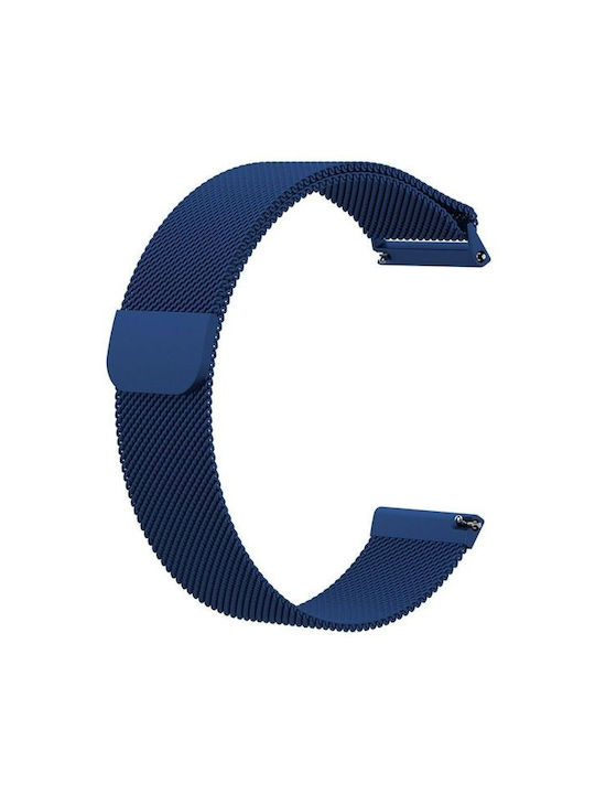Universal Metal Watch Strap 20mm Blue