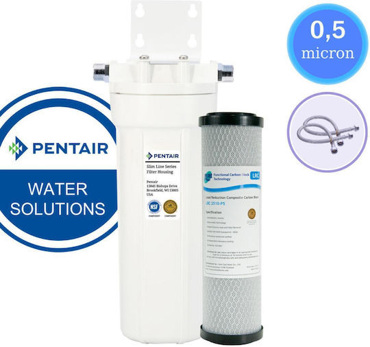Pentair Φίλτρο Νερού Κάτω Πάγκου 10" Pentair 2G Slimline White Παροχή 1/2" Με Ανταλλακτικό Φίλτρο Pure LRC 2510-P5 0,5μm PN: 57-0087/LRCP5 Pentair Φίλτρο Νερού Κάτω Πάγκου 10" Pentair 2G Slimline White Παροχή 1/2" Με Ανταλλακτικό Φίλτρο Pure LRC 2510-P5 0,5μm PN: 57-0087/LRCP5