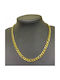 Kostibas Fashion Chain Neck made of Steel Gold-plated Length 50cm