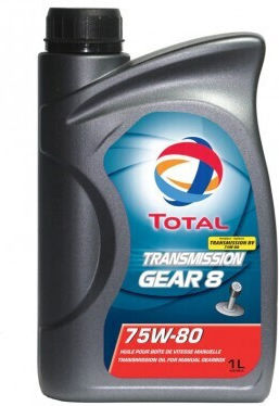 Total Traxium Gear 8 Car Gear Oil for Automatic & Manual Transmission & Differential 75W-80 1lt
