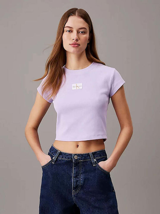 Calvin Klein Damen T-Shirt Purple