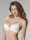 Secret Sense Plunge Push Up Plunge Bra Ivory