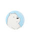 We Bare Bears Кръгла Детска Декоративна Възглавница Екрю Ф40см