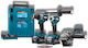 Makita DK0125G301 Σετ Γωνιακός Τροχός, Δραπανοκατσάβιδο & Παλμικό Κατσαβίδι Brushless 40V με 2 Μπαταρίες 4Ah και Θήκη