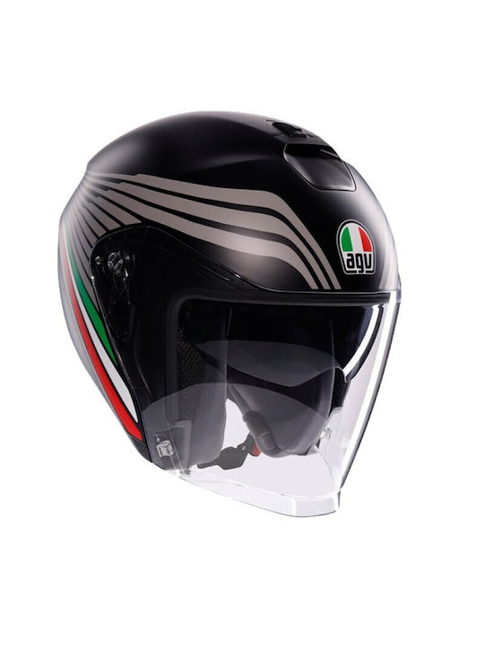 AGV Irides Jet Helmet ECE 22.06 1500gr Bologna Matt Black/Tricolore